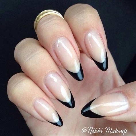 black french tips stiletto